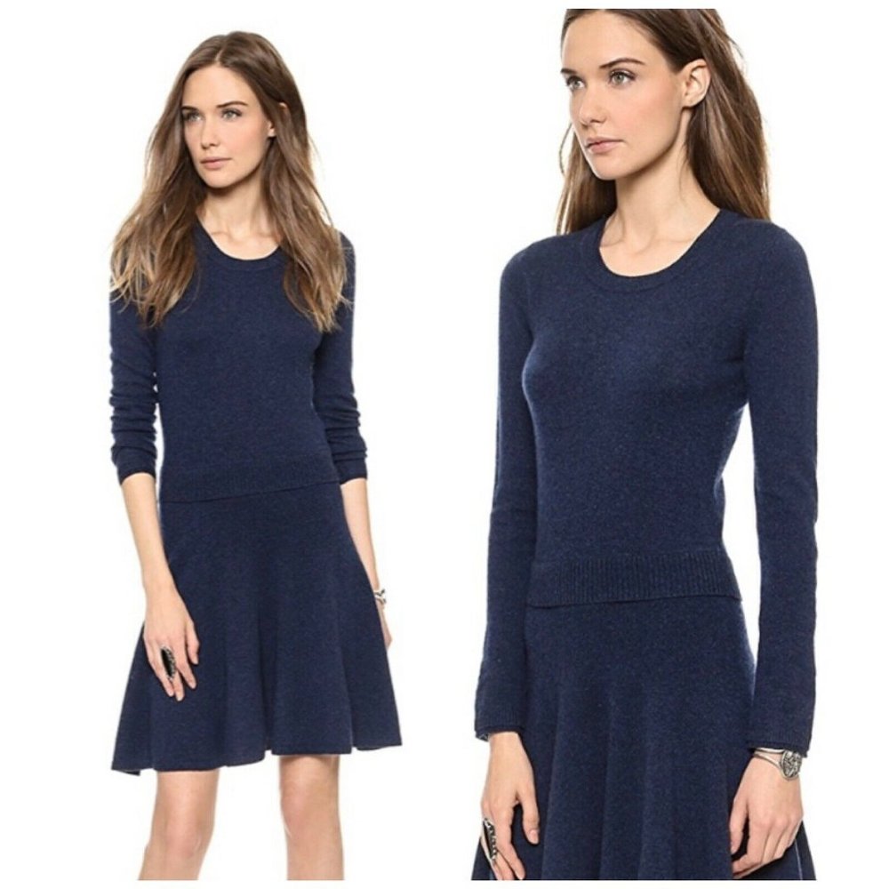 Joie Talissa Wool Cashmere Fit Flare Sweater Dress - Picture 2 of 11